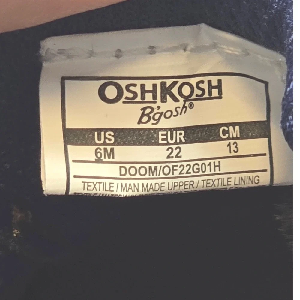 OshKosh Bgosh Doom Toddler Boys Lace Up Moc Toe Sneakers Brown Navy Size 6M